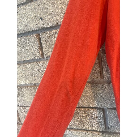 Columbia Womens Red Fleece Pullover Jacket Size L Soft Warm Long Sleeve - Picture 3 of 7